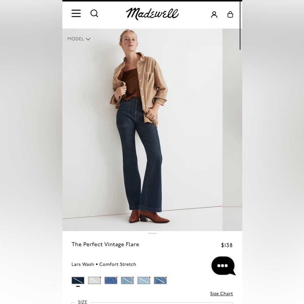 Madewell women perfect vintage flare jeans